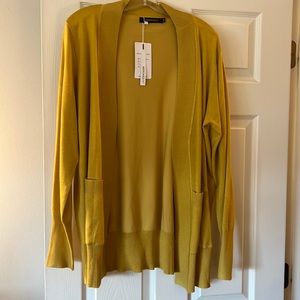 NWT lightweight mustard cardigan